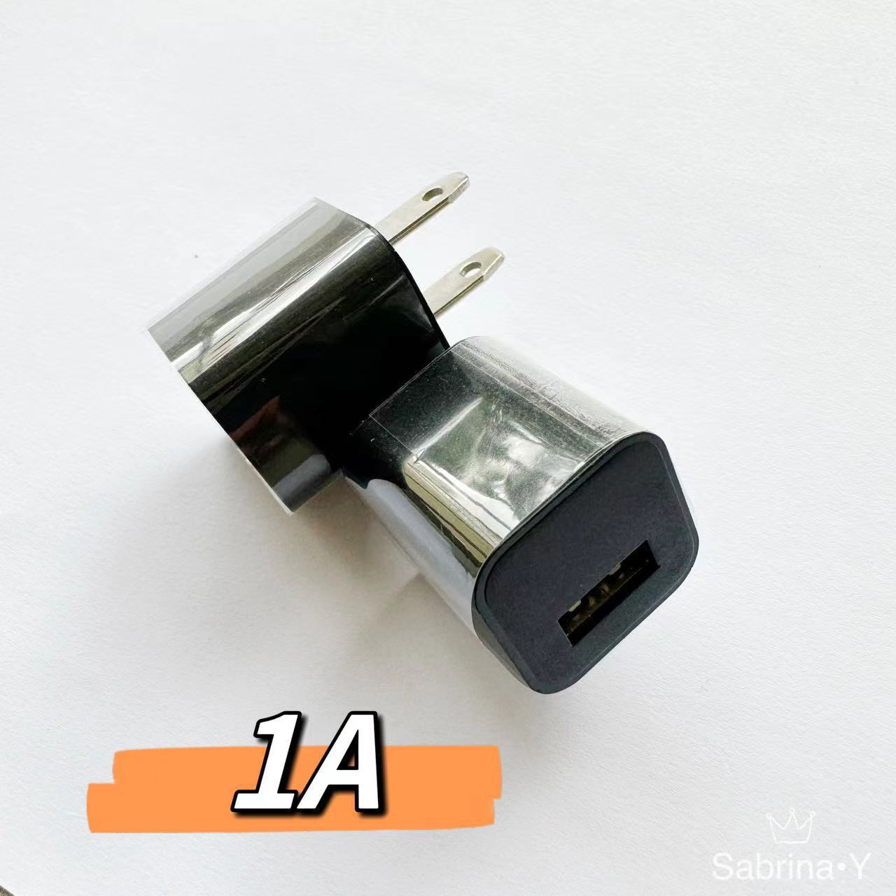 Cargador USB único 5V1A, cabezal de carga para teléfono móvil, enchufe de carga para pequeños aparatos, adaptador de corriente estándar estadounidense de baja potencia