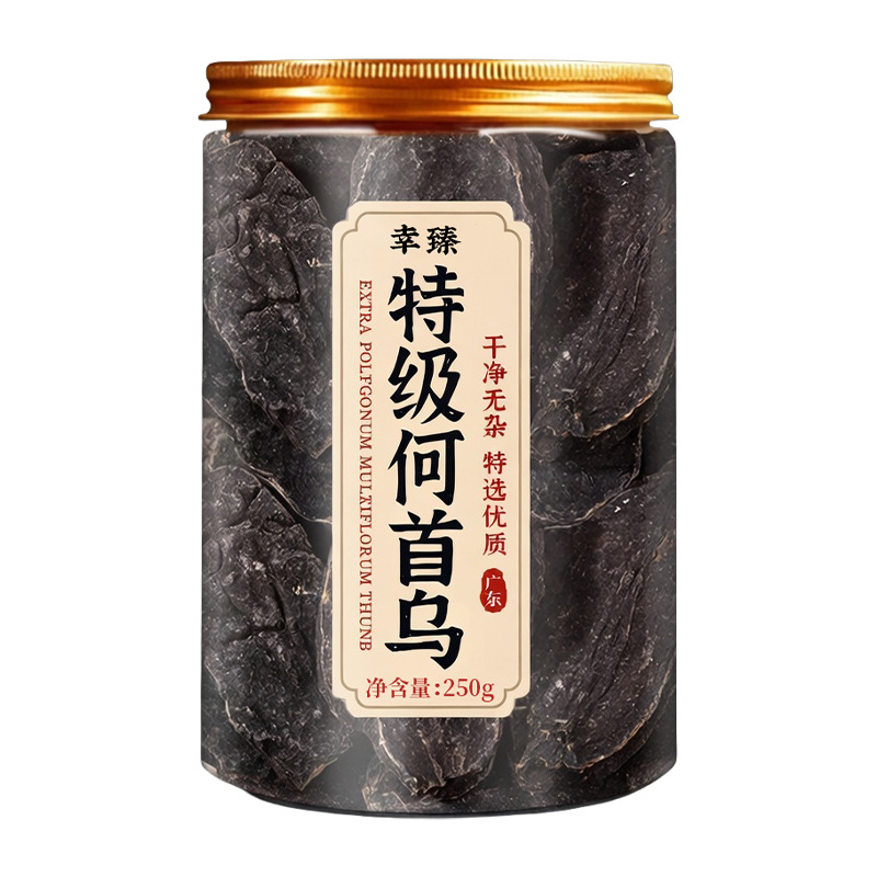 Premium Prepared He Shou Wu Dried Root Slices Traditional Herbal Wellness 150g Jar specifications