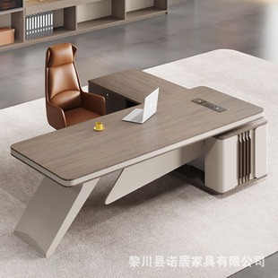 Boss Desk Simple Modern President Leadership Chairman Office Executive Desk Supervisor Manager Desk and Chair Combination