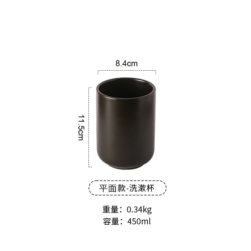 Taza de lavado de cerámica de lujo ligera de alta calidad, taza de cepillo de dientes de baño doméstico, soporte de cepillo de dientes, taza de enjuague de hotel, tanque de dientes