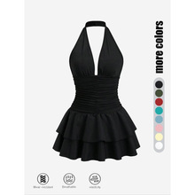 I 36857 Halter deep V slim dress �Ҳ��� V �ڶ�ȹ�羳