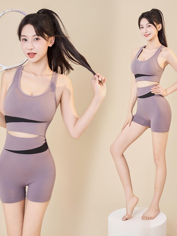 Trajes deportivos transfronterizos europeos y estadounidenses ropa interior de mujer sin anillo de acero chaleco antichoque de fitness correr yoga rápido secado