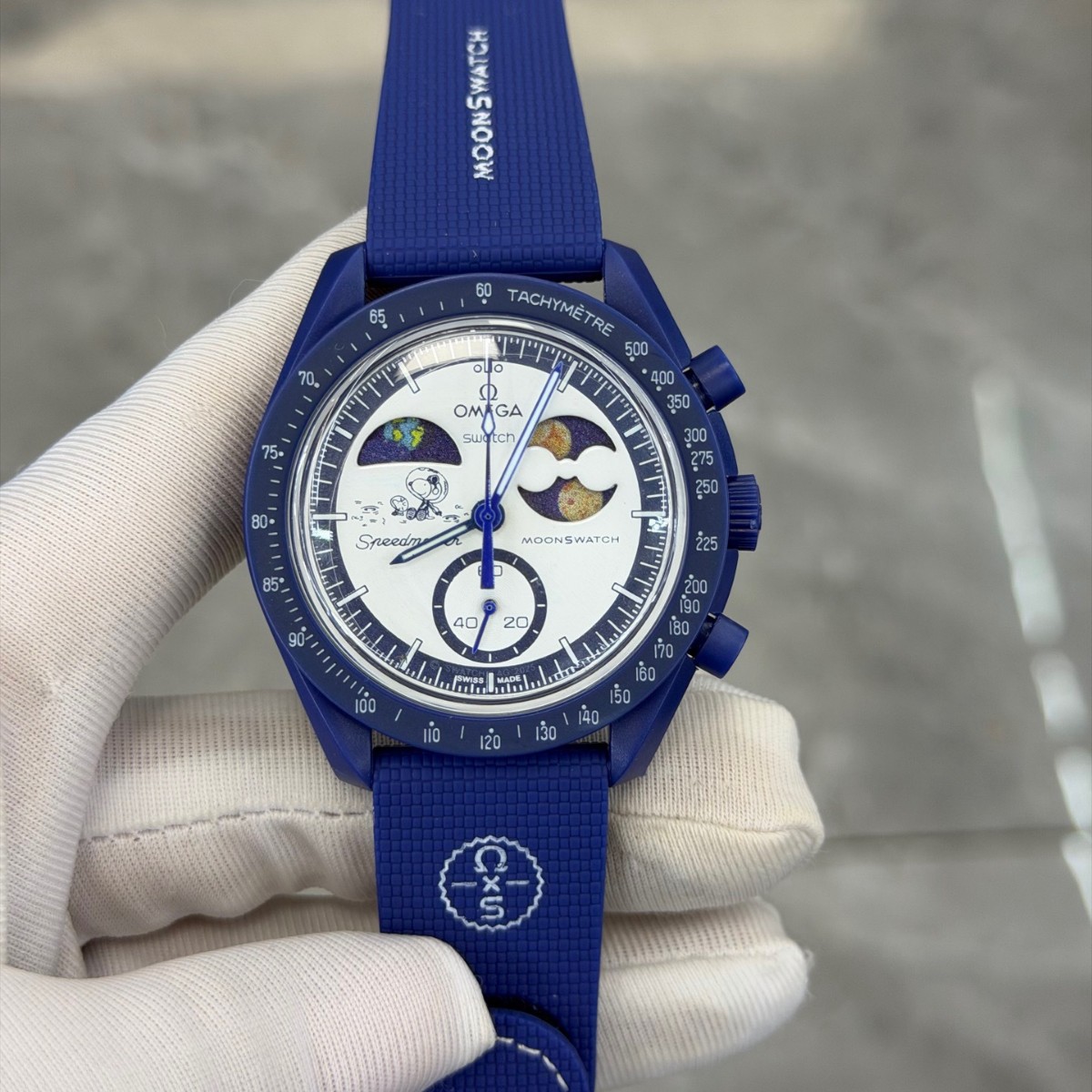 Reloj Cronógrafo de Cuarzo de Seis Agujas de Plástico y Cristal de Zafiro, Impermeable con Luz Nocturna image 5