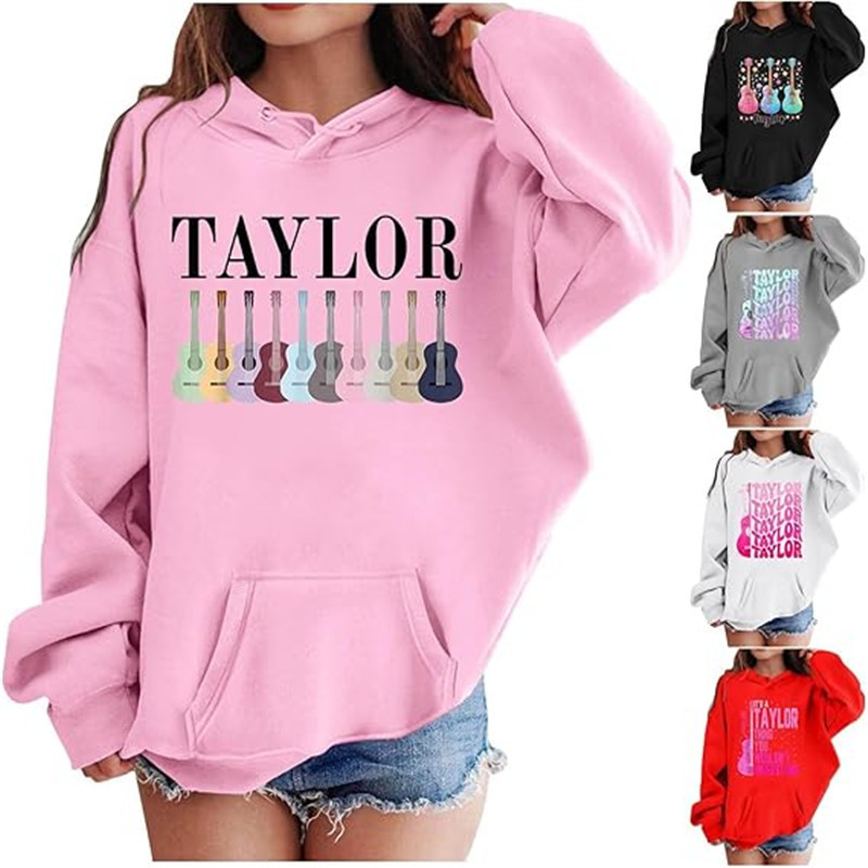 外贸潮流taylor女士套头泰勒印花秋季连帽衫2025新款休闲卫衣