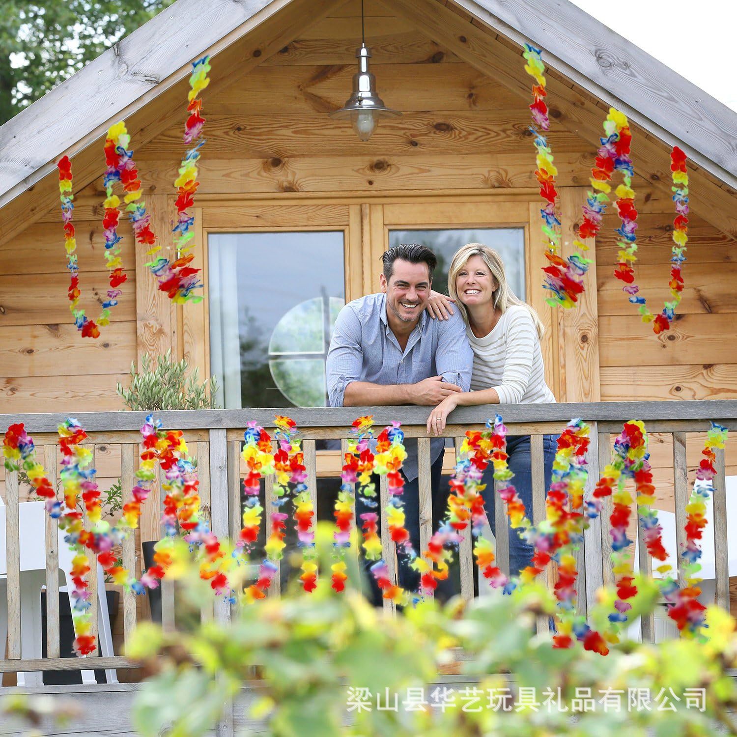 Fábrica de 2m 3m arco iris flor flor floral guirlanda de flores hawaiana fiestas de fiestas decoración de fondo