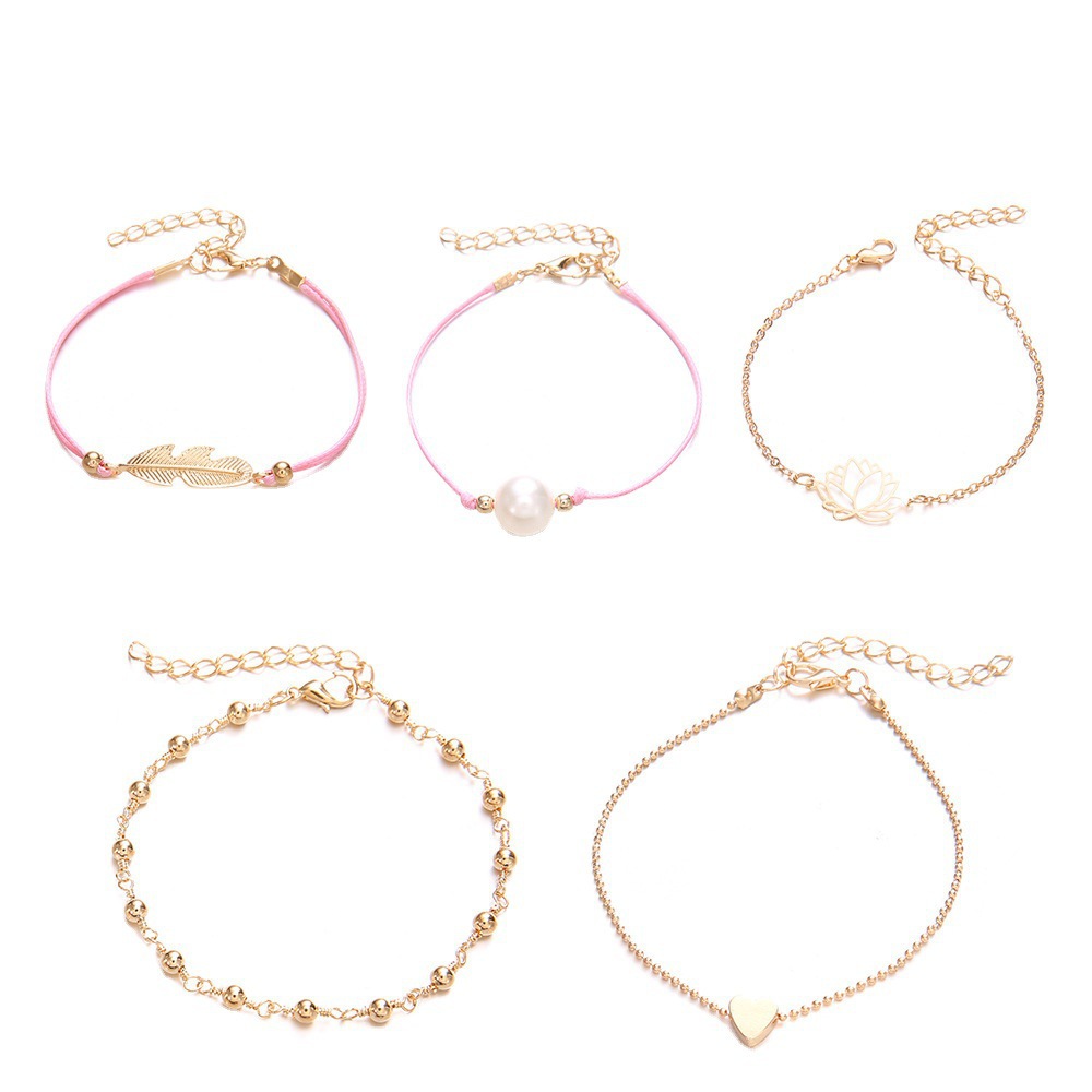 Fashionable Open Bangle Bracelet Set With Crystals Stars And Moons_voghion.com