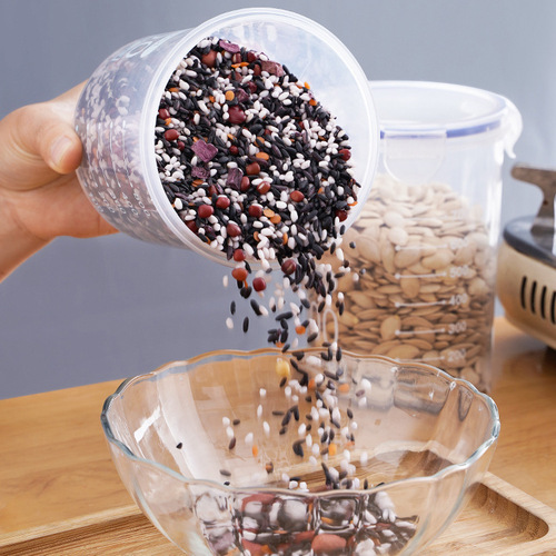 Sealed cans, plastic food cans, storage cans, storage cans, cereals, kitchen snacks, refrigerator storage boxes