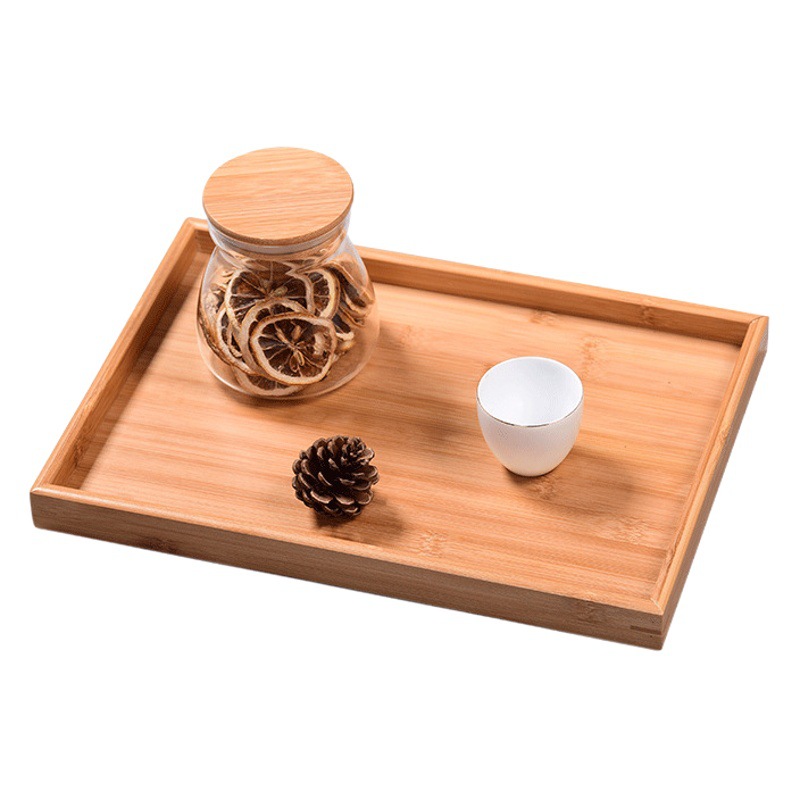 Postre de café bandeja de comida rápida juego de té del hogar bandeja de almacenamiento de bambú japonés bandeja de desayuno estufa de cocina creativa bandeja