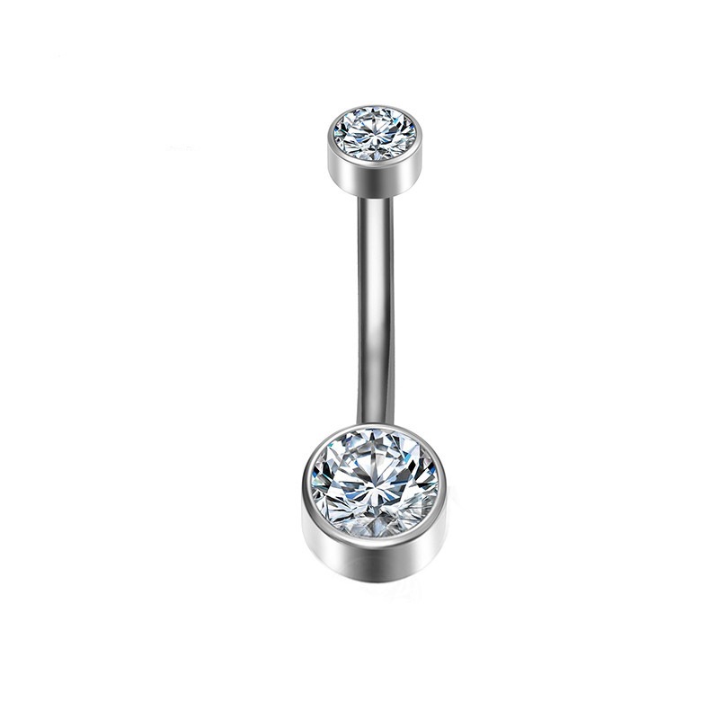 Europäischer Bauchnabelpiercing Ring Mit Eingelegter Kugel_voghion.com
