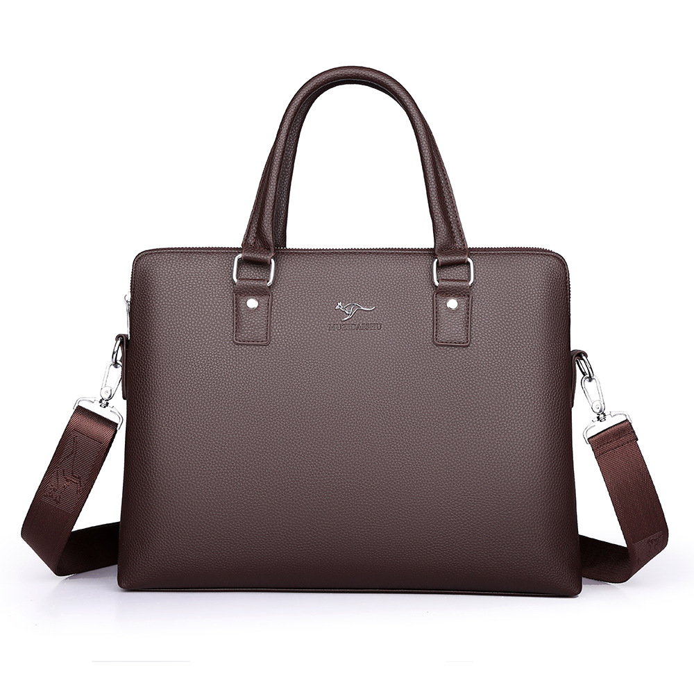 Bolso de hombre de nuevo estilo estilo horizontal de negocios casual de múltiples capas de un solo hombro maletín de archivo de conferencia de gran capacidad bolsa de computadora image 8
