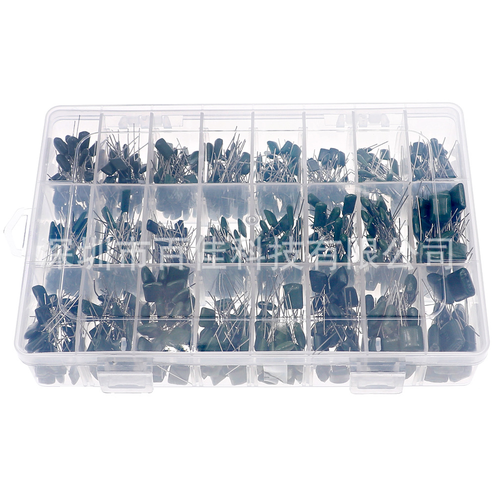 660件24种100v盒装 涤沦聚酯薄膜电容器套件