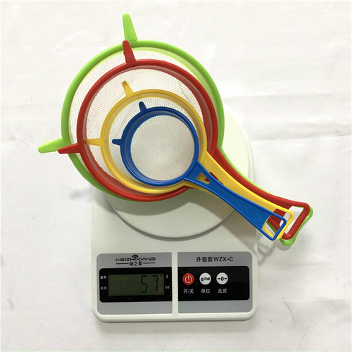 New plastic fishing set household flour sieve powdered sugar sieve solid-liquid separation filter hot pot colander wholesale