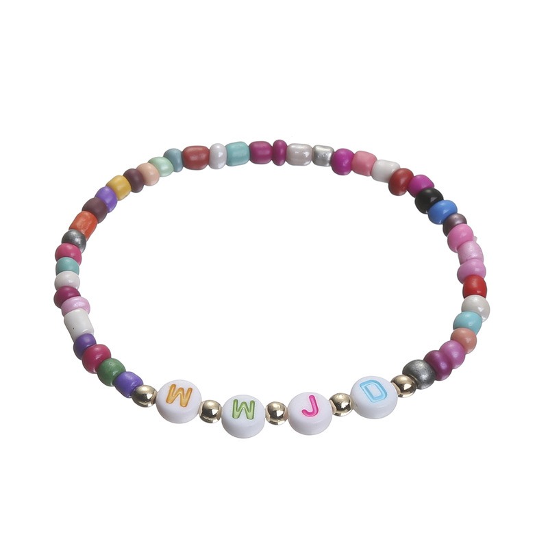 WWJD bracelet Europe and America WWJD bracelet What Would Jesus Do bracelet rice bead bracelet USA