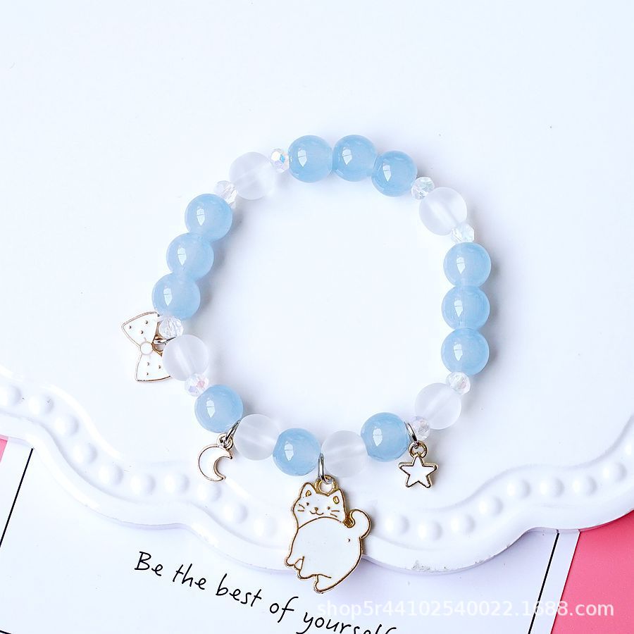 Cute Cartoon Character Star Moon Artificial Crystal Polishing Kidu0027S Bracelets 1 Piece