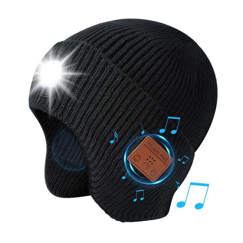 Осветительная касса кепка рождественская promotional кепка led bluetooth музыкальная кепкаTikTok стиль яркий светлая bluetooth кепка