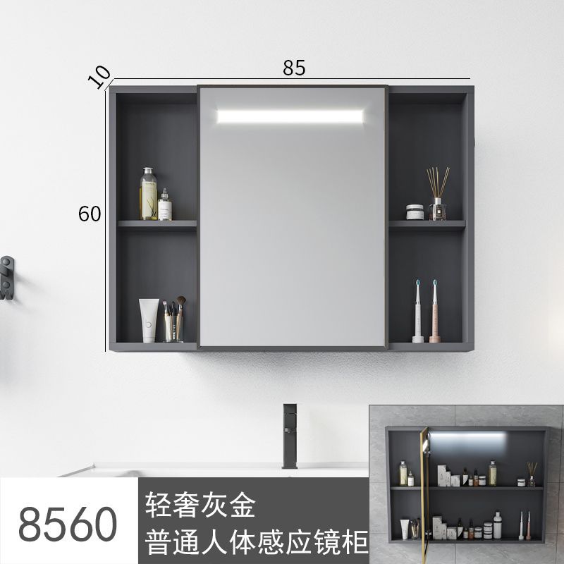 Espacio de aluminio gabinete de espejo de baño gabinete de baño combinación de caja de almacenamiento de baño espejo gabinete de espejo de baño fábrica de apartamentos pequeños