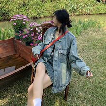 洗水做旧设计感牛仔外套女2025年春秋美式复古潮酷宽松ins上衣潮