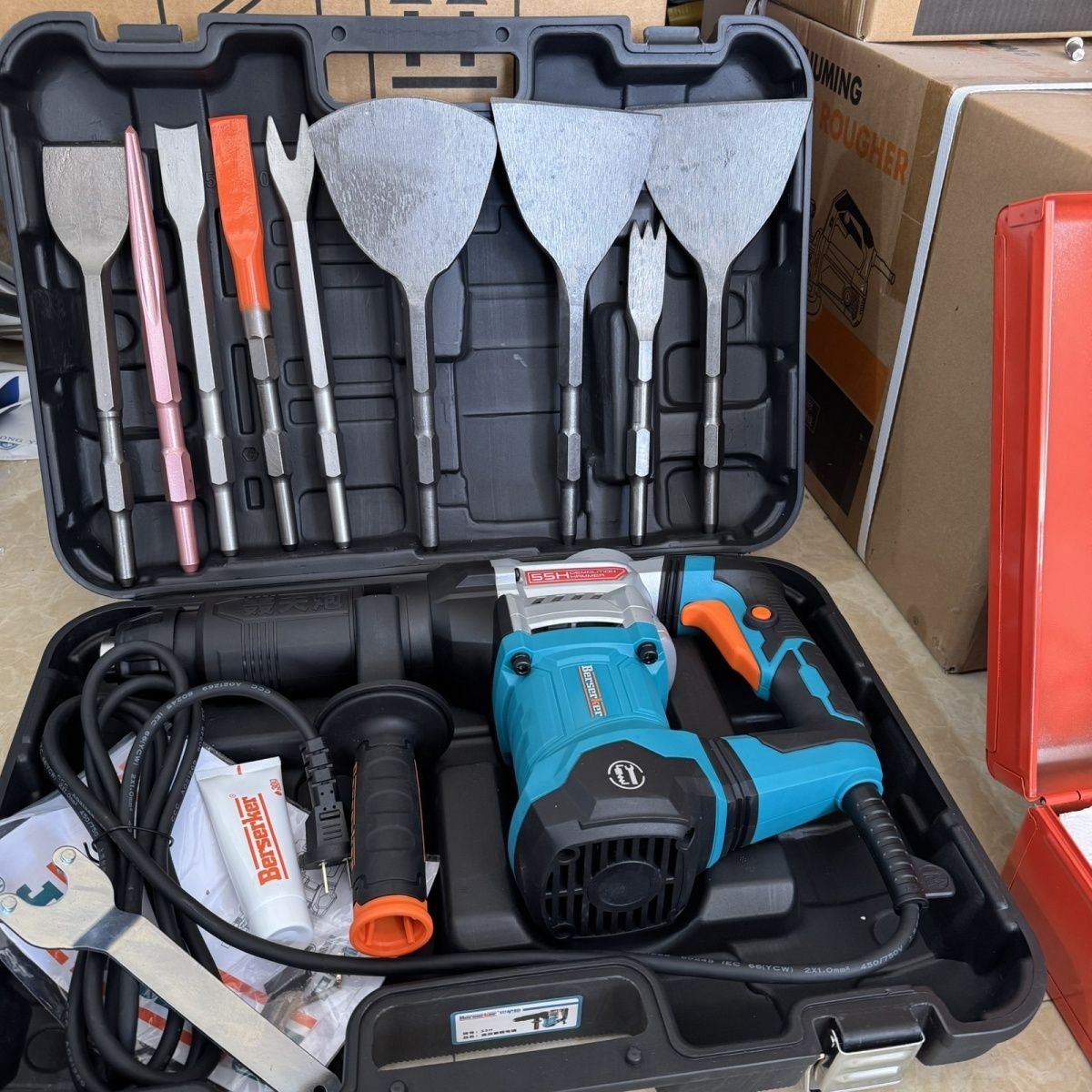 轰天炮拆铜神器电机工具大功率全套六件电镐拆解马达铜线