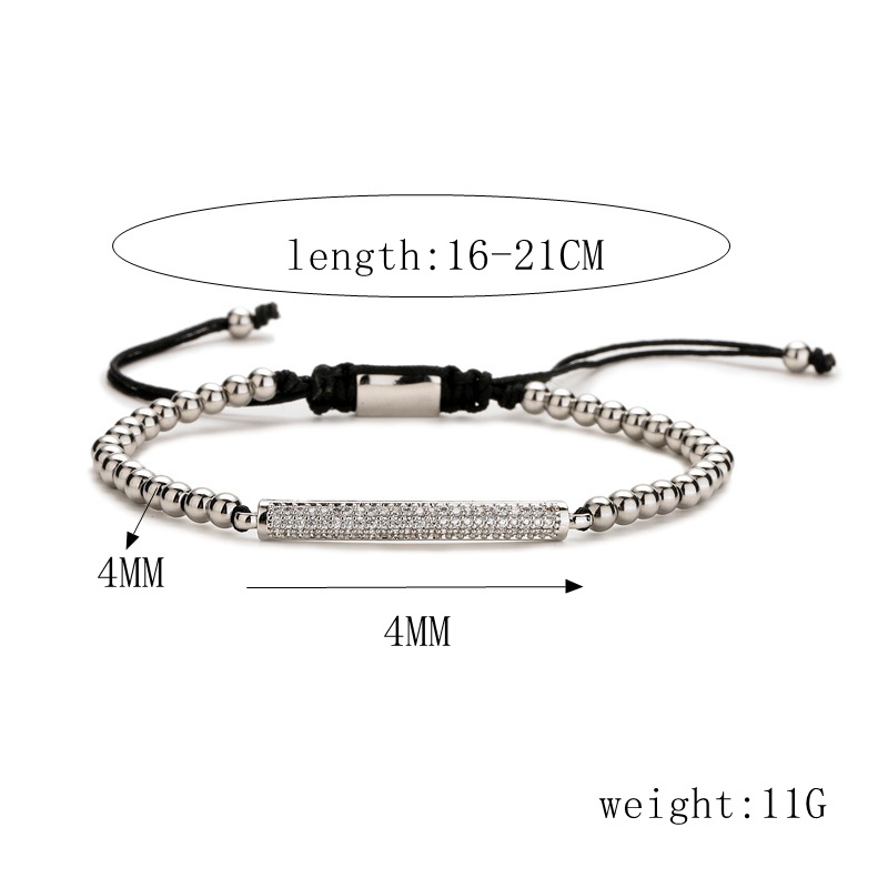 Simple Style Letter Heart Shape Copper Inlay Zircon Bracelets 1 Piece