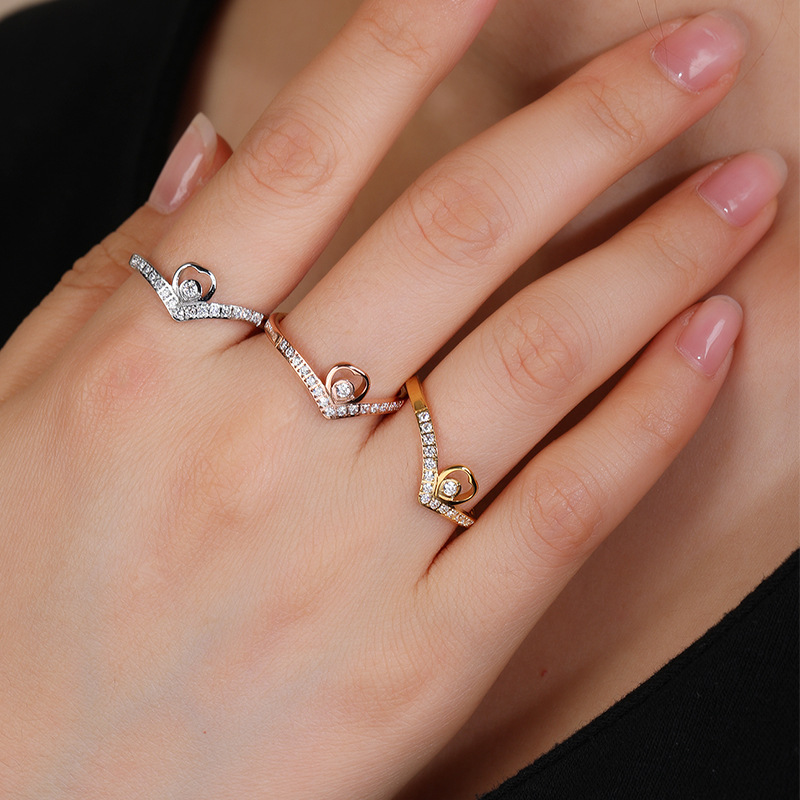 8g Weight Artificial Gemstones Inlay Material Casual U Shape Titanium Steel Artificial Gemstones Rings In Bulk