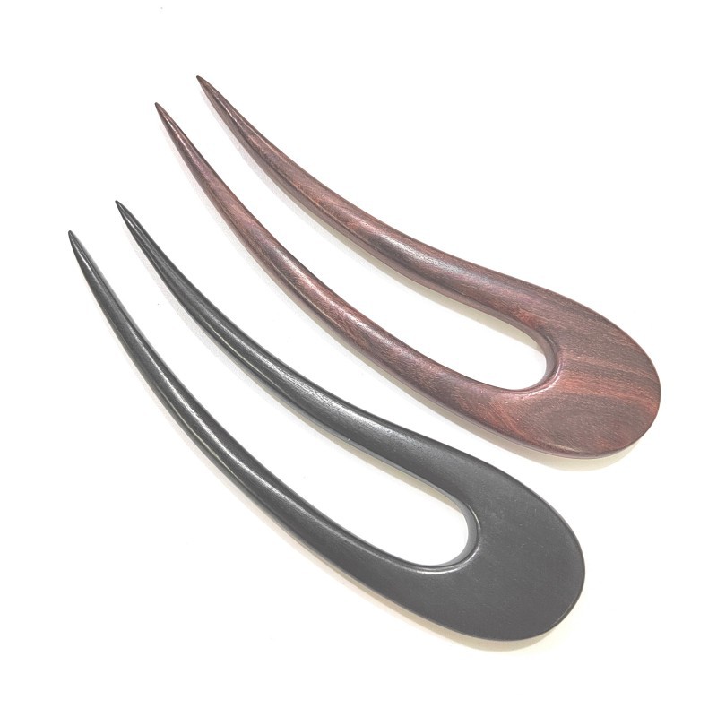 Guilin Mingcheng wholesale Green sandalwood red sandalwood Ebony plate hair clasp classical hair clasp handicraft jewelry