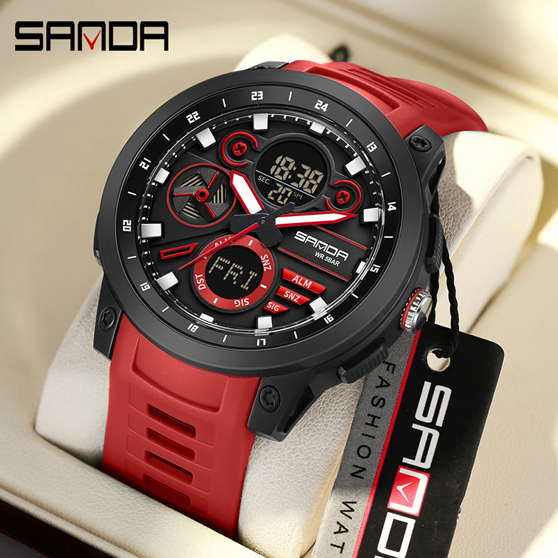 Sandda marca nuevo reloj impermeable estudiante multifunción reloj electrónico moda deportivo reloj electrónico
