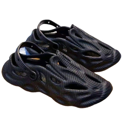 Cross-border best-selling perforated shoes for men, summer 2024 new model, slip-resistant casual outdoor wear, trendy soft bottom, breathable driving shoes for men