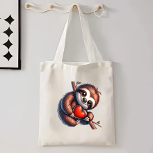 外贸跨境男女节日新年帆布包学生便携收纳手提包购物旅行单肩包