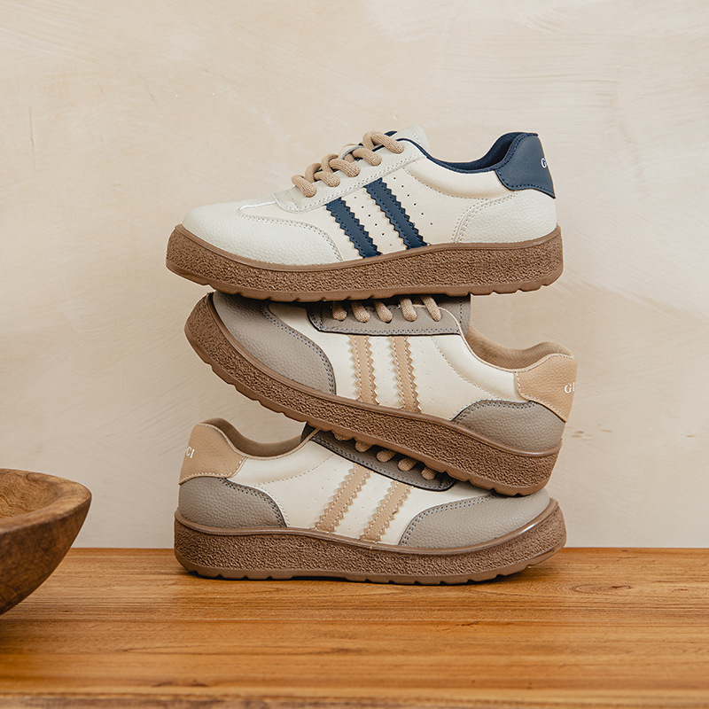 Klassische Damen Sneaker Aus Echtleder Für Skateboarding_voghion.com