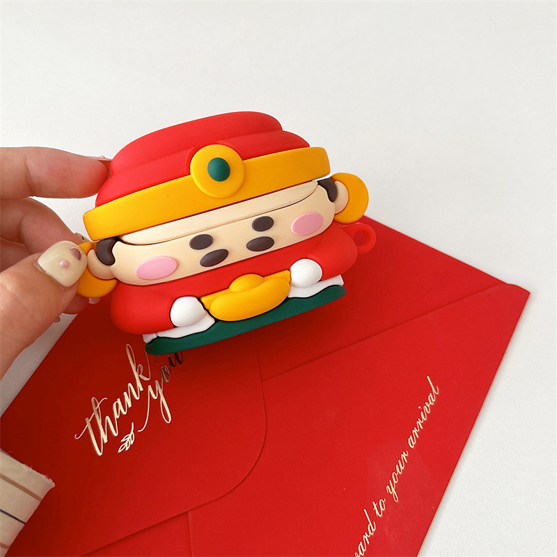 Cute God of Wealth Cartoon Protective Case Suitable for Samsung Galaxy Buds3, Soft Silicone Case for Samsung Buds3 Pro Cute God of Wealth Cartoon Protective Case Suitable for Samsung Galaxy Buds3, Soft Silicone Case for Samsung Buds3 Pro