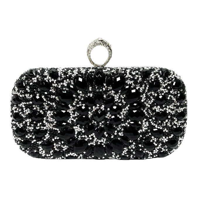 New Diamond-Encrusted Evening Bag Fashion Banquet Women's Wallet Clutch Party Small Bag Full Diamond Shoulder Crossbody Bag - Thumbnail 5