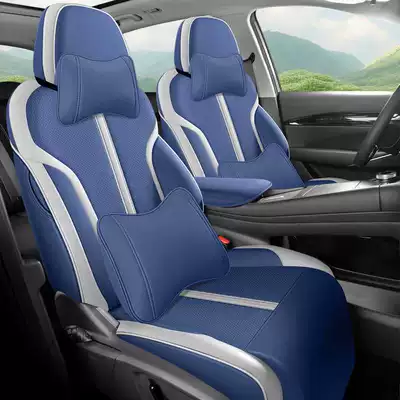 Modelə uyğun (Original) oturacaq örtükləri: a set of seat covers designed specifically - deep-blue-deluxe-edition-note-the-model-year-front-row-fully-covered-rear-row-partially-covered