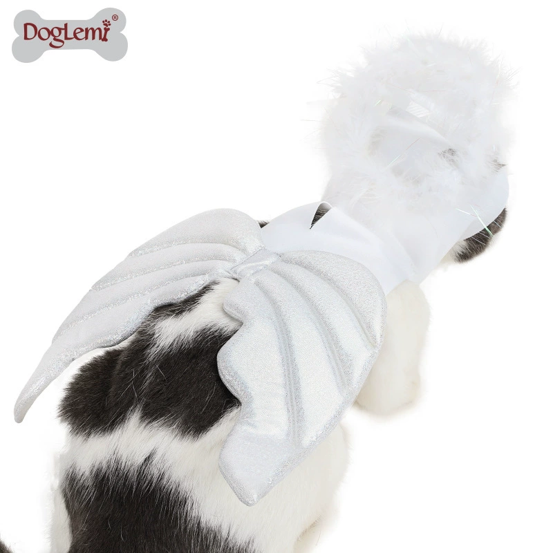 Домашние животные Ангел крылья на груди и на спине костюмы для домашних животных Хэллоуин креативные кошки собаки маленькие собаки превращаются в костюмы