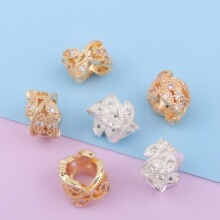 ͭ��14K��ɫ�ʯ��׸�����Ҷ����Ͱ��diyˮ�����������ȻԪ��