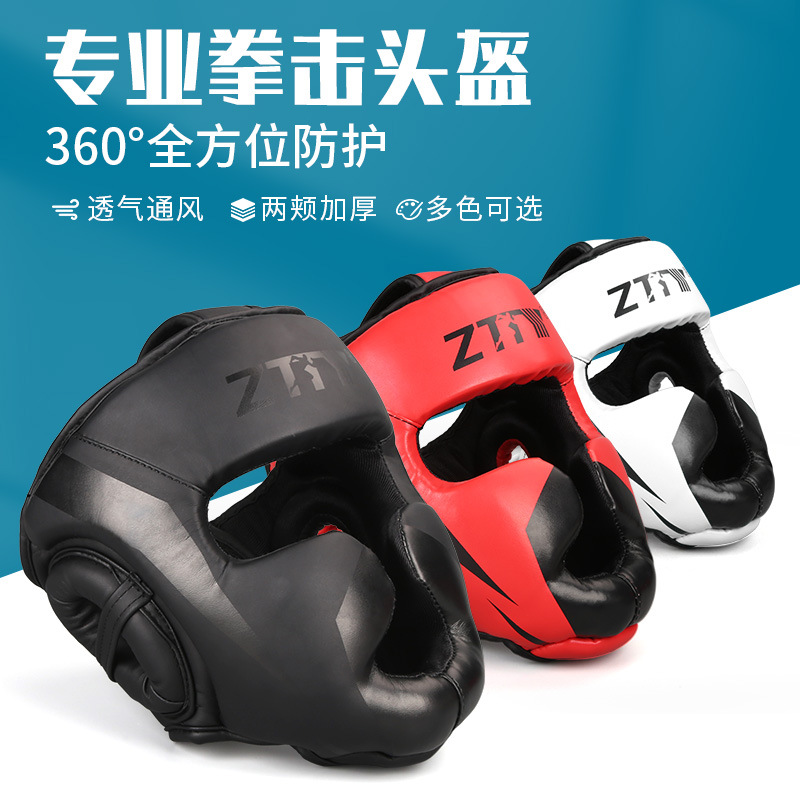 ZTTY Boxing Head Protector al por mayor Fighting Head Protector de cara de mono Fighting Sanda Training Casco engrosado