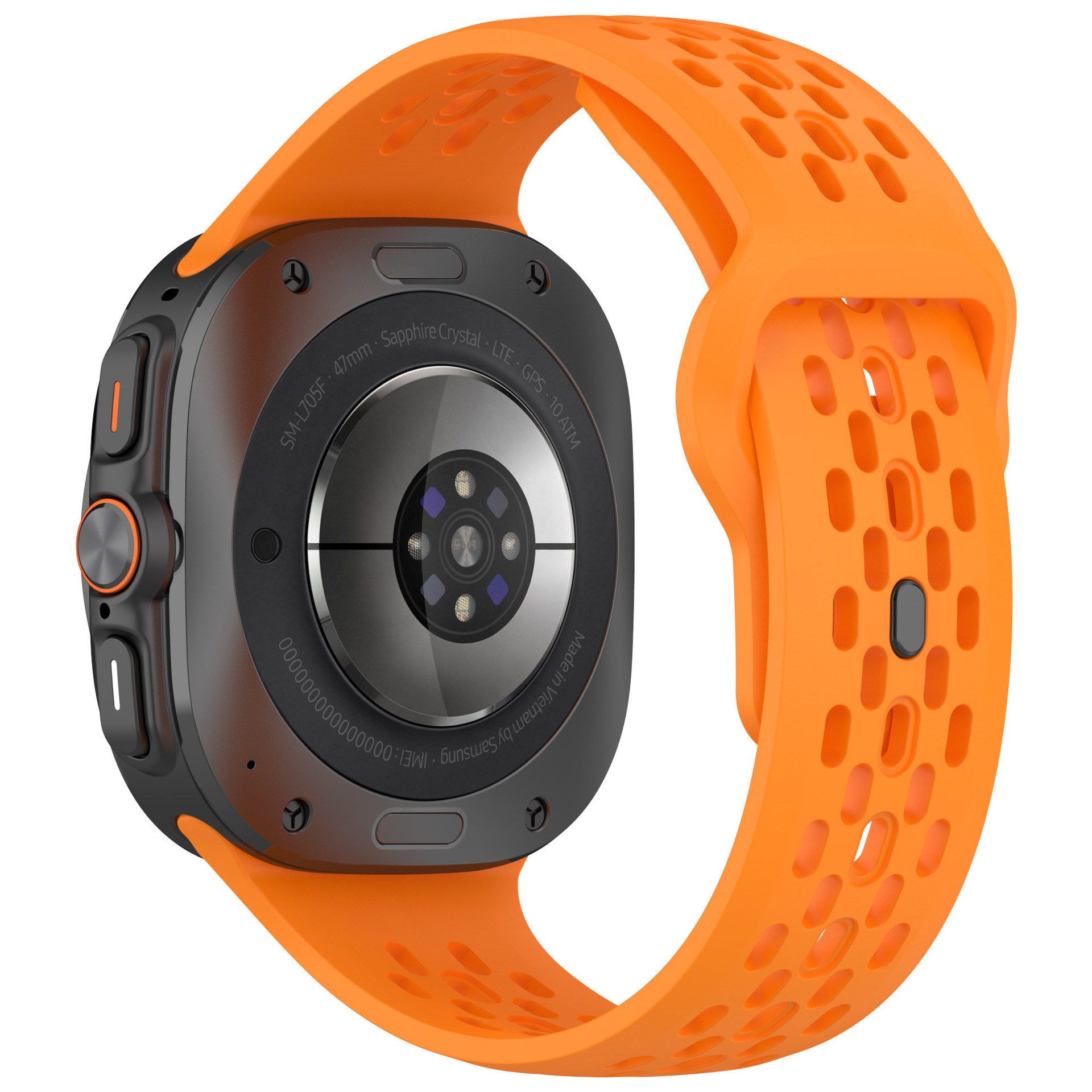 Suitable for the 47mm perforated sports breathable silicone replaceable watch strap of Samsung Galaxy watch7 ultra undefined