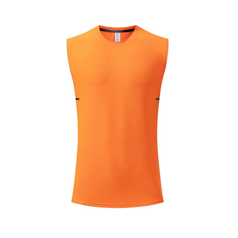 Verano hombres Fitness correr Chaleco de secado rápido cuello redondo suelta absorción de humedad transpirable sin mangas en stock logotipo impreso personalizado