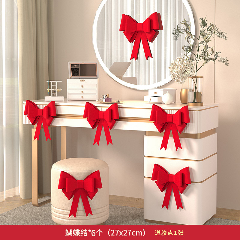 Suministros de decoración de la habitación de la boda creativo guirnalda roja nueva casa sala de estar dormitorio cortina arco decoración colgante image 13