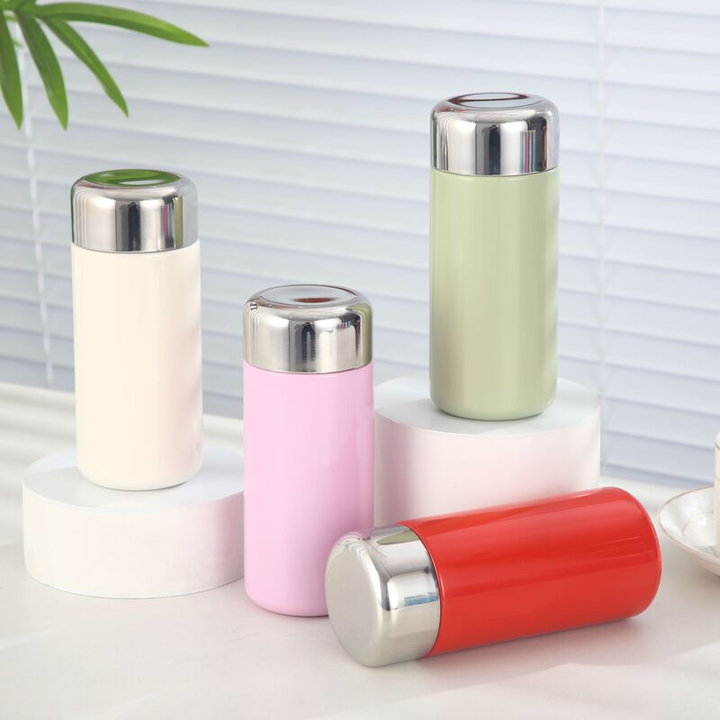 工場直送の高品質チタンコーティング断熱カップ、ミニ氷模様の軽い高級ポケットカップ、オフィスティーバブル真空チタンカップ|undefined