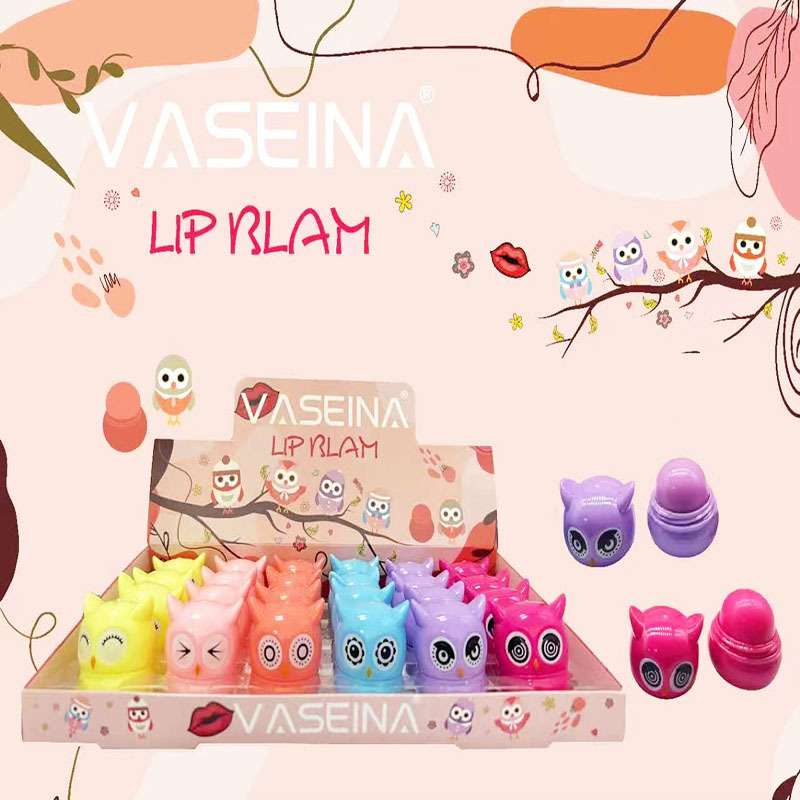 Nuevo Comercio exterior transfronterizo macaron color de dibujos animados para niños hidratante bálsamo labial incoloro bálsamo labial en stock