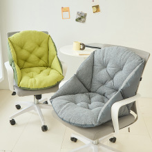 跨境棉麻椅墊加厚保暖坐墊辦公室護腰坐墊靠墊一體電腦椅墊四季款