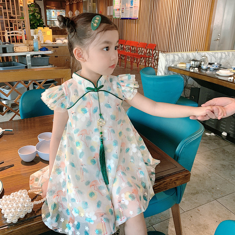 Girls Super Fairy Hanfu Ru Skirt Summer Chinese Style Children's Ancient Costume Dress Baby Tang Suit Ancient Style Summer Style 77062