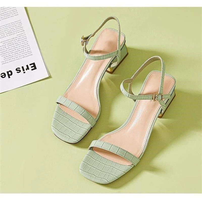 Фея ветер винно-красные туфли на высоком каблуке нишевые женские туфли новый весенний летний толстый каблук элегантный с сандалиями