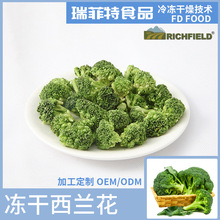 厂家定制FD冻干西兰花脱水蔬菜休闲果蔬食品原料冲饮蔬菜包
