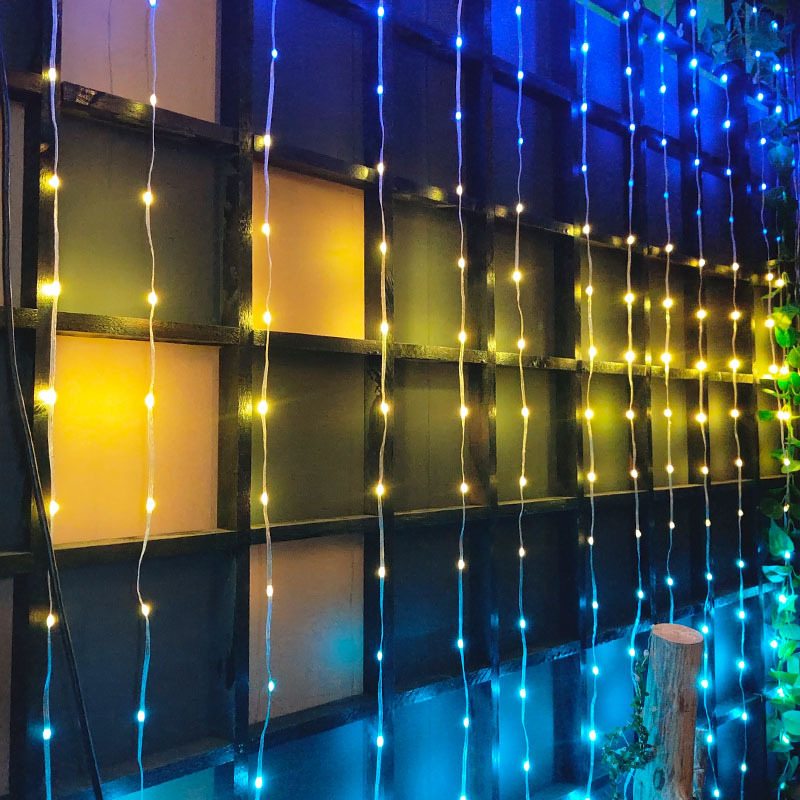 Music rhythm LED curtain light leather wire magic light string colorful smart color Bluetooth usb remote control decorative lights