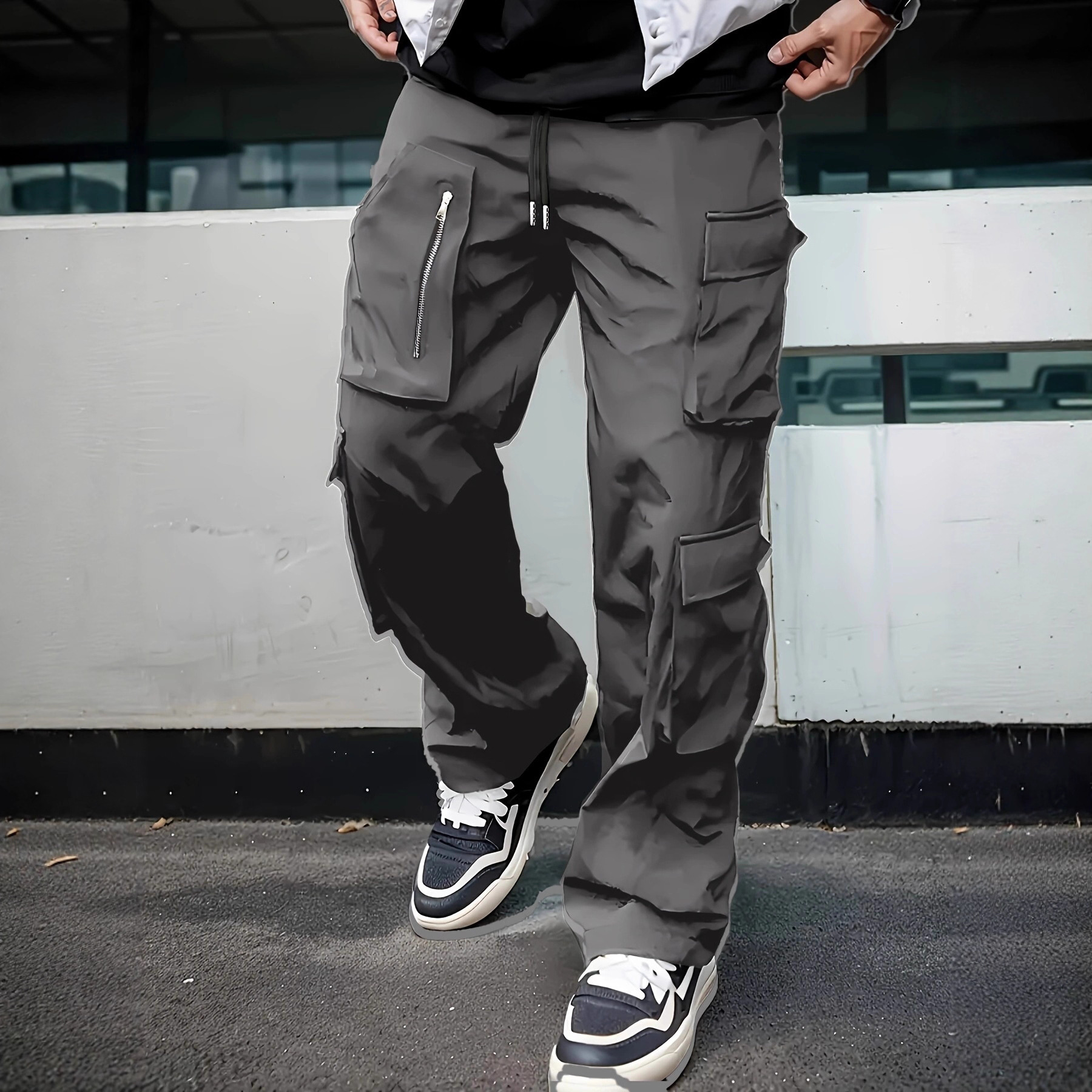Men's Four-Season Pants for Foreign Trade, European and American Style Cargo Pants, Casual Multi-Pocket Long Pants