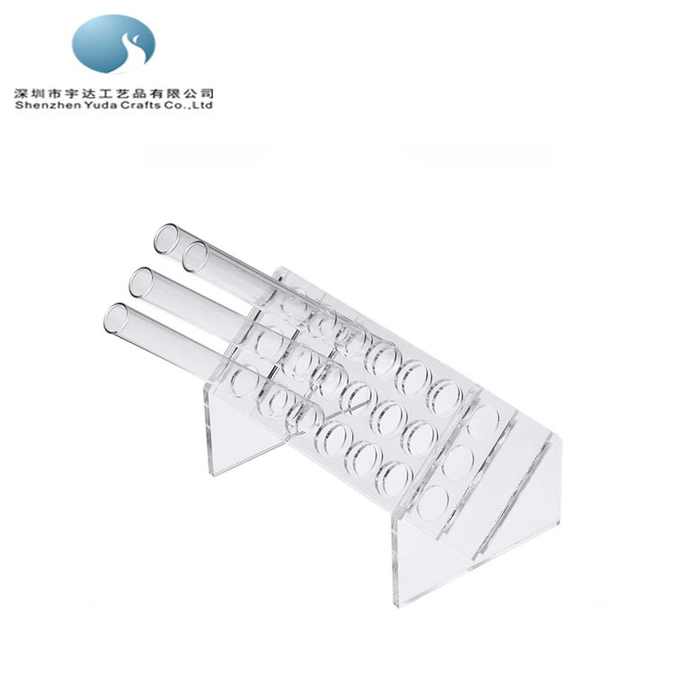沙井工厂亚克力透明试管架18孔实验室试管架比色管架可拆卸试管架