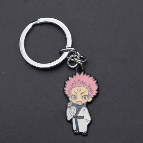 Foreign trade animation peripheral spell battle keychain Gojo Wuhu Zhansutan metal Q version trinket pendant