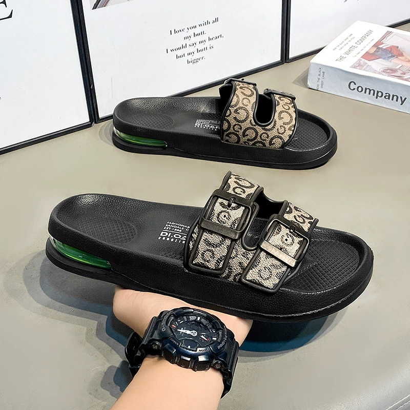 Мужские тапочки, Birkenstock на воздушной подушке, элитные шлепанцы, пляжные нескользящие трансграничные сандалии, тапочки.