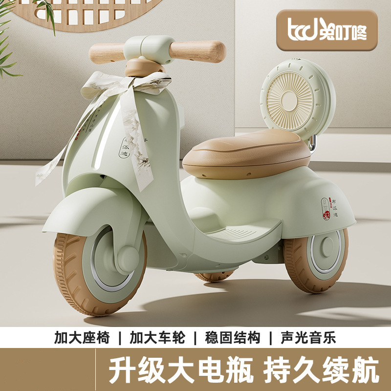Nuevas motocicletas eléctricas infantiles para niños, tricicletas infantiles para niños, niños se pueden sentar y cargar con un vehículo de juguete de control remoto doble
